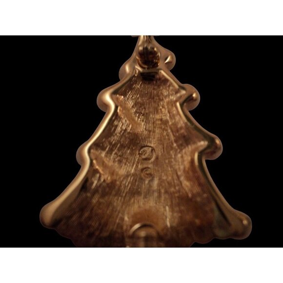 Retired Rare Swarovski Pave Crystal Christmas Tree Pin/Brooch-"Swan" Signed on B - Picture 7 of 8